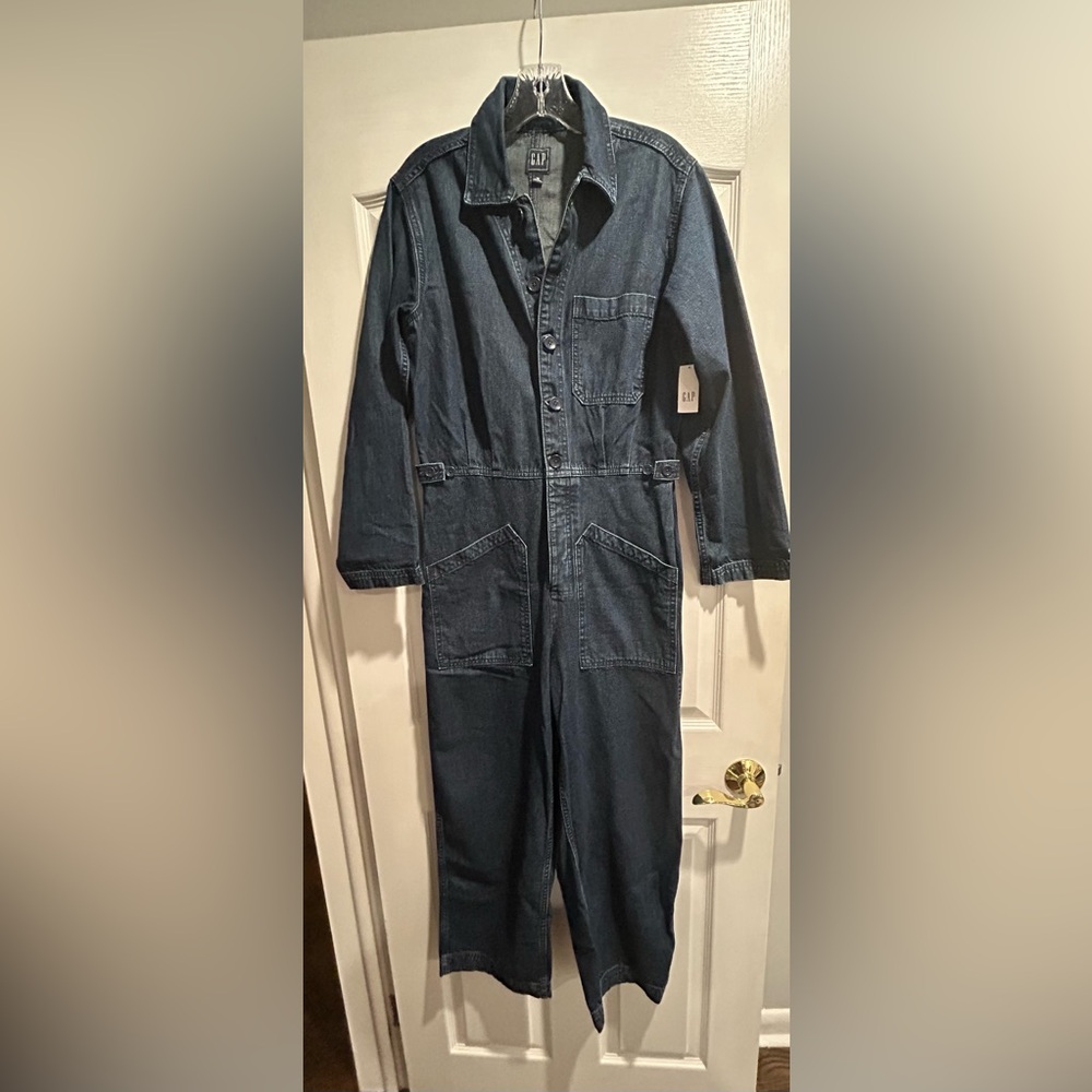New with Tag- Gap Dark Wash Jumpsuit- Size 10